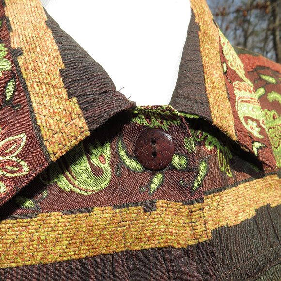 Erin by Erin London | Bohemian Woven Tapestry Tunic Top | Artisan Boho Chic - Picture 3 of 6